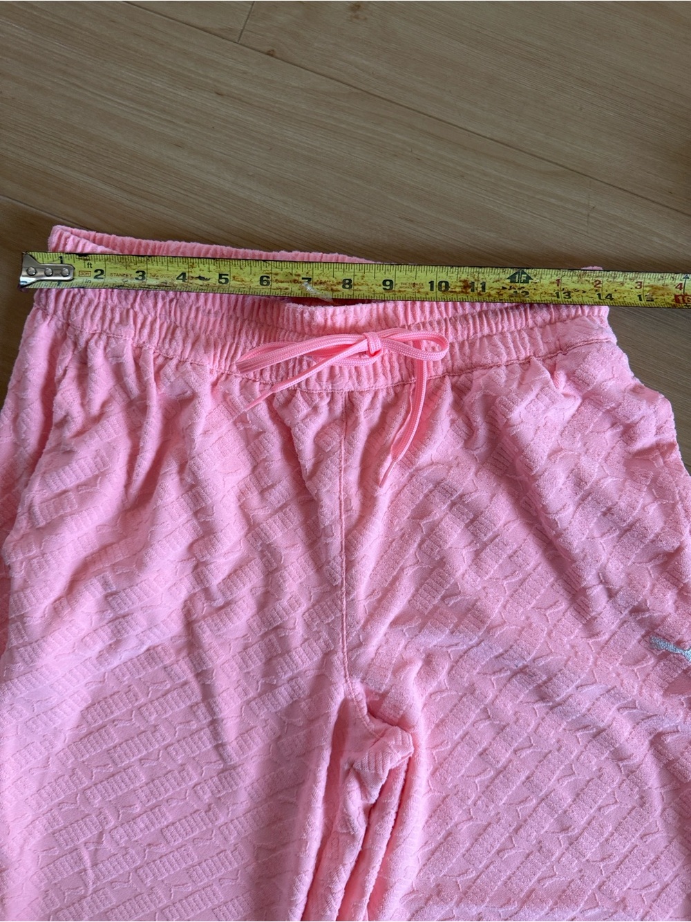 PUMA WOMENS PINK VELOUR TRACKSUIT SWEATSUIT FULL ZIP HOODIE DRAWSTRING JOGGERS M - Picture 8 of 14